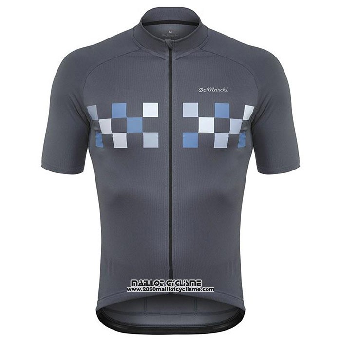 2020 Maillot Cyclisme De Marchi Gris Manches Courtes et Cuissard